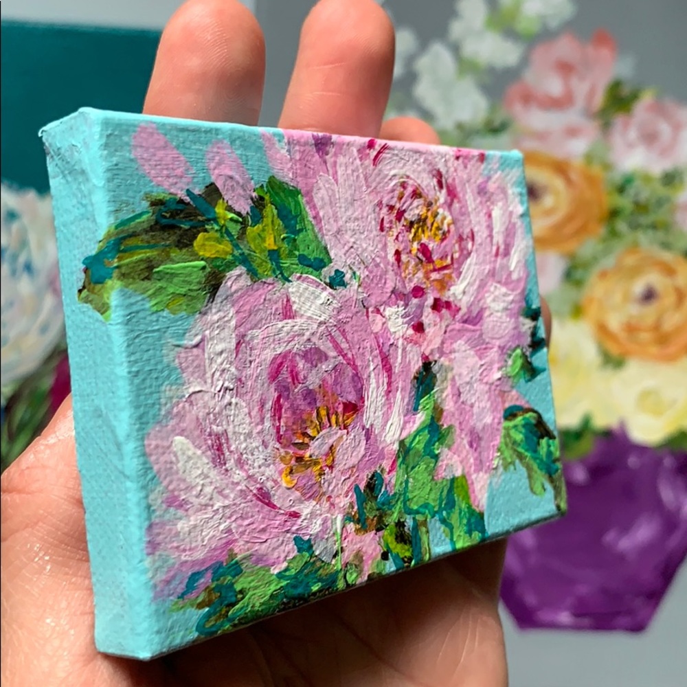 Original Art - Painting - Pink Peonies - Picture 3 of 10